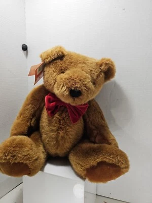 Vintage Fiesta Jointed Teddy Bear Plush Stuffed Animal Red Bowtie 20 Inch 2000 - Image 1 of 4