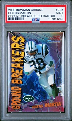 Bowman Chrome Ground Breakers GB5 2000 Curtis Martin PSA 9 POP 4 New York Jets Foto 1 de 2