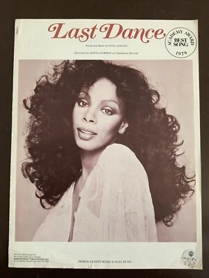 Partituras LAST DANCE Vintage 1978 Disco Donna Summer, P/V/G ¡Muy Raras! Foto 1 de 3
