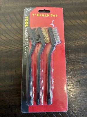 Juego de mini cepillos de alambre Tool Essentials tres piezas 7 pulgadas nuevo sellado Foto 1 de 4
