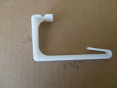 1 RV Designer Like White Plastic Side Curtain Drapery Hold Down Bracket SALE - Image 1 of 2