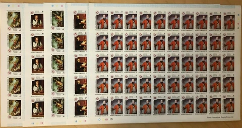 FULL SHEETS Maldives 622-6 American Rev. Bicentennial - Set of 5 Sheets - IMPERF Cover