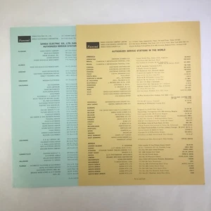 1971 estaciones de servicio autorizadas originales SANSUI en EE. UU., Canadá y en todo el mundo - Imagen 1 de 12