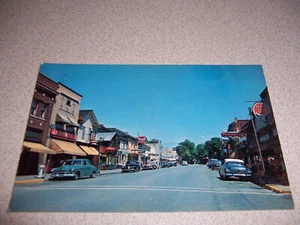 1950s SOUTH MAIN STREET SCENE, COLUMBIANA OHIO VTG POSTCARD - Picture 1 of 1