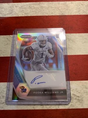 2021 Prizm Draft Picks Pooka Williams Jr. Silver Prizm Autograph #DPA-POO - Image 1 of 2