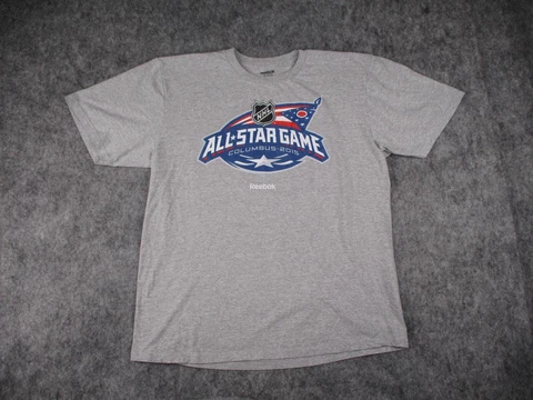 Columbus Blue Jackets Shirt Mens XL Gray NHL All Star Game 2015 Hockey Reebok Cover