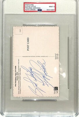 Pro Football HOF Postcard Floyd Little PSA AUTO 9 Autographed - Image 1 of 2