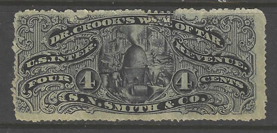 Bigjake: RS-225d,  4 cent  S. N. Smith & Co., Match & Medicine - Image 1 of 2