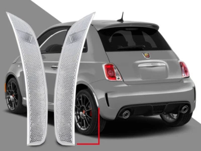 Euro Clear REAR Bumper Side Marker Reflector Lights Pair For 2011-2017 Fiat 500 - Imagem 1 de 4