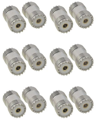 12Pcs. SO-239 UHF Female Jack to Female Jack Barrel Coupler for Ham Radio 12X - Image 1 of 4