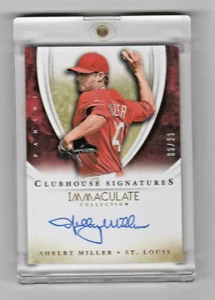 2014 IMMACULATE SHELBY MILLER CLUBHOUSE SIGNATURES ON CARD AUTO /99 CARDINALS - Picture 1 of 2
