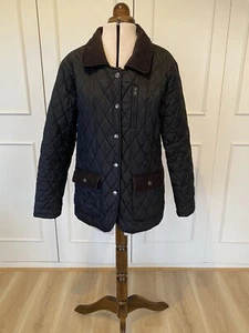 Black padded jacket size 14 length 26” - Picture 1 of 4