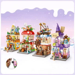 Fairy Tale Street View Mini Block House Amusement Building Brick Toy For GiftS - Picture 1 of 16