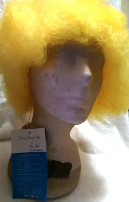 Peluca de pelo afro de lujo amarilla con encaje ~ Foto 1 de 4