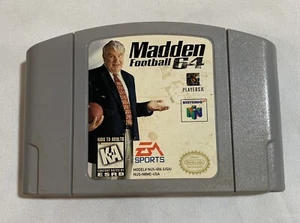 Nintendo 64 (2002) Madden 64 Football Game Cartridge Cleaned Tested Working - Picture 1 of 3
