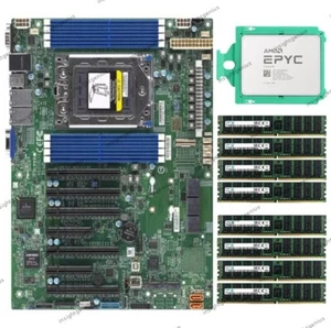 Supermicro H12SSL-i Motherboard+ AMD EPYC 7402P CPU + Samsung 2133MHz ECC RAM - Afbeelding 1 van 10