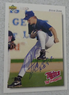 AUTOGRAPHED 1992 Upper Deck Minors #216 Steve Dunn - Image 1 of 3