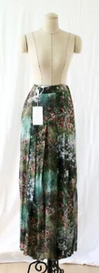 NWT Max Mara Floral Silk Chiffon Long Pants Wrap Skirts, Size 8 - Bild 1 von 6