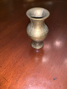 PUPPENHAUS Miniatur Bronze Messing 2 1/4" BLUMENSOCKEL VASE Urne - Bild 1 von 4