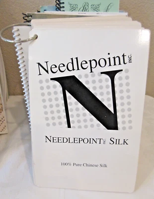RARE Needlepoint Inc SILK THREAD COLOR CARD SAMPLE BOOK 100% Pure Chinese Silk - Image 1 of 3