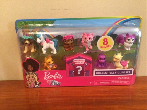 Barbie Pets 10 Pcs (8 figures) Collectible Figure Set NIB figurine up 2" tall Cover