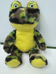 Kellytoy Camoflage Frosch Plüsch grün gelb Camo Kröte Stofftier Plüschtier - Bild 1 von 9