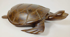 Large Hand Carved Ironwood Sea Turtle Sculpture.  7.5" X 4.5". Beautiful!