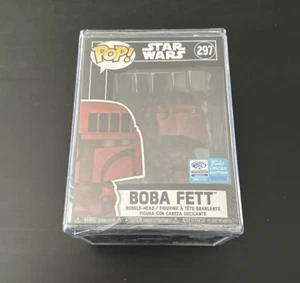 Funko Pop! Star Wars #297 Boba Fett Wondercon 2020 LTD, SEALED + Pop Stack - Picture 1 of 7