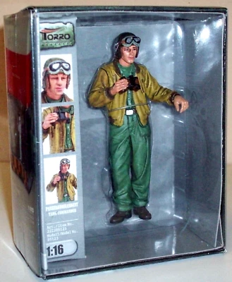 1/16 TORRO figurine #85123 Chef de char M4A3 Sherman tank commander standing - Immagine 1 di 4