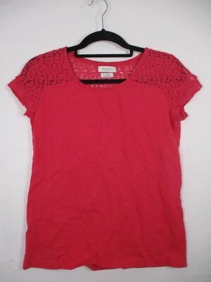 Camiseta Van Heusen Pequeña Ligera Crochet Hombro Cuello Redondo Manga Gorra Foto 1 de 4