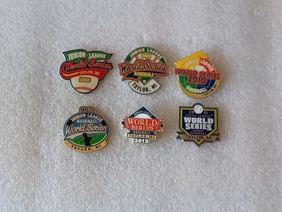 6 prendedores de la Serie Mundial de la Liga Junior de béisbol de las Pequeñas Ligas Taylor Michigan Foto 1 de 3