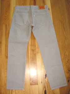 Levi's 502 NEW Gray Corduroy Straight Leg Pants Men's 32 x 32 (H15) - Picture 1 of 8
