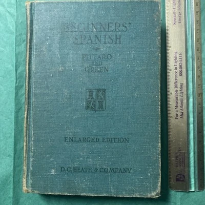 1932 BEGINNERS' SPANISH: Pittaro and Green Enlarged Edition HC - D.C.Heath & Co Foto 1 de 4