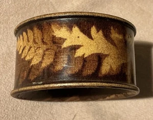 Wonderful Antique Mauchline Fern Ware Napkin Ring 4.8cm Diam 2.5cm Width (308) - Picture 1 of 12