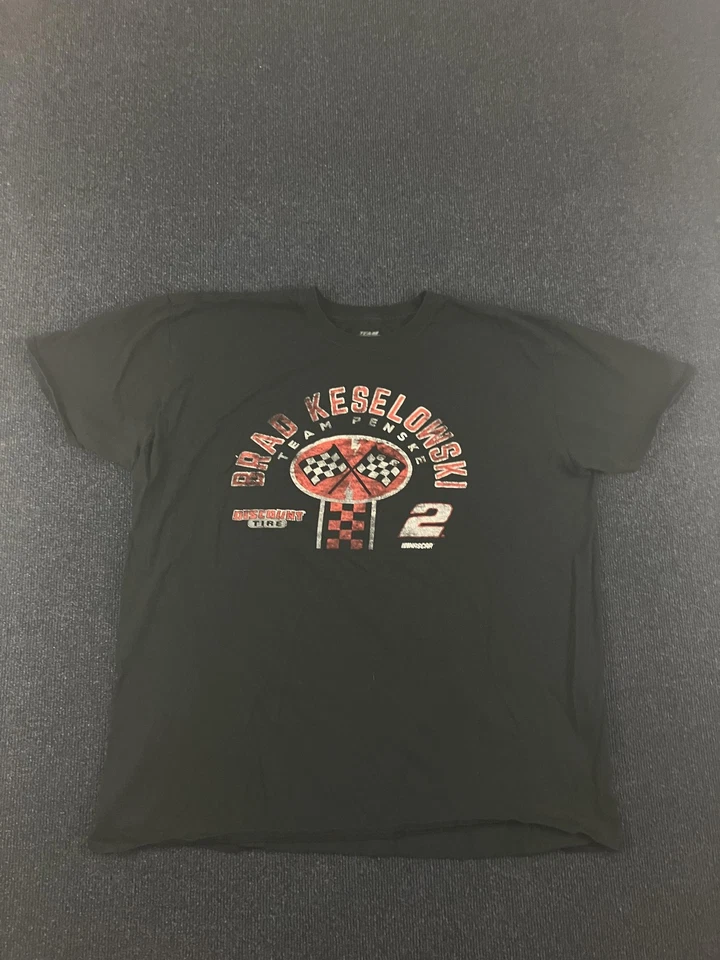 Рубашка мужская Brad Keselowski 2XL черная гоночная команда NASCAR Penske шина со скидкой - Изображение 1 из 4