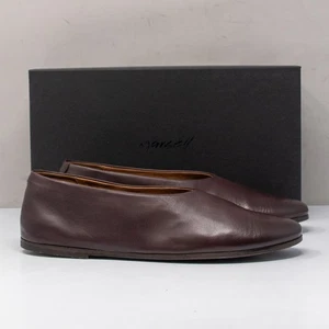 Marsèll Coltellaccio Pelle Vitello Cioccovino Leather Flats, Size 39 (9 US) - Picture 1 of 8