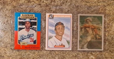 (3) Frank Robinson 1983 TCMA Immortals Card Donruss Heroes 1986 Sportflics HOF - Image 1 of 4
