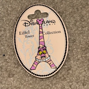 Spilla Collezione Disneyland Paris Gatto Cheshire Torre Eiffel Alice Paese delle Meraviglie Nuova - Foto 1 di 7
