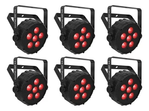 (6) Chauvet DJ SLIMPAR T6 BT ILS D-Fi USB DMX RGB LED Wash Up-Lights w/Bluetooth - Picture 1 of 7