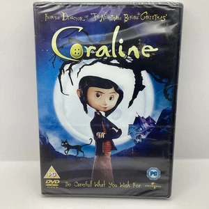 Coraline (DVD, 2009) Dakota Fanning - Brand NewSealed - Region 2,4,5 (N4.2) - Picture 1 of 6