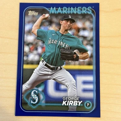 2024 Topps Series 1 George Kirby Royal Blue Border #75 Mariners - Image 1 of 2