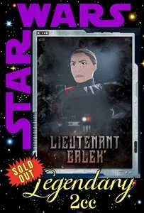 Star Wars Card Trader Lieutenant Galek Black Gilded Silver LEGENDARY CARDS (2cc) - Picture 1 of 11