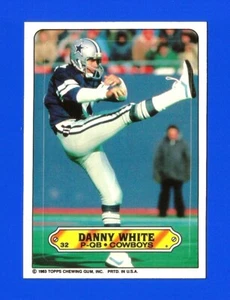 1983 Topps Football Sticker #32 Danny White NRMINT + Dallas Cowboys (SB1) - Bild 1 von 1