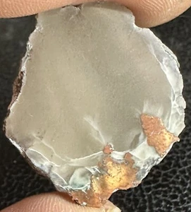 3.2cm Brown-Yellow Datolite w Copper - Nassau Mine, Ontonagon, Michigan  - Picture 1 of 5