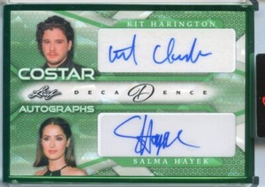 2023 Leaf Decadence Pop Century Kit Harrington & Salma Hayek Framed Dual Auto /