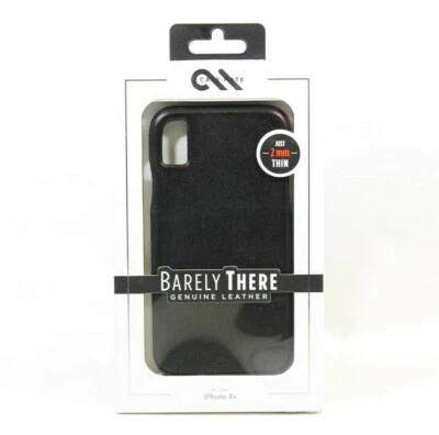 Funda de cuero genuino Case-Mate Barely There para iPhone XR - Negra Foto 1 de 3