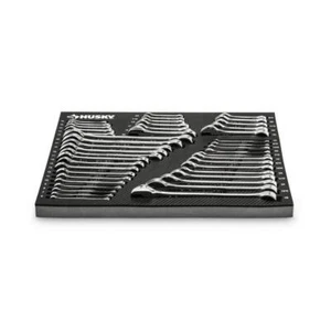 Husky SAE/Metric Combination Wrench Set 12-point Open-End w/ EVA Tray (44-Piece) - Picture 1 of 10