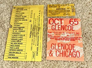 3 CHICAGO NORTH WESTERN RAILWAY Tickets 1959 / 1965 / 1967 - Picture 1 of 7