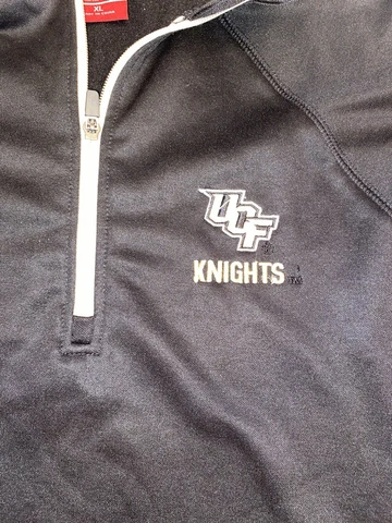 Colosseum UCF Knights Women's Black Quarter-Zip Pullover hood XL Thumb Holes Cover