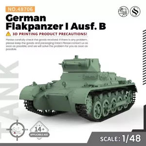 SSMODEL WOT SS706 V1.9 1/48 25 mm Militär Modellbausatz Deutscher Flakpanzer I Ausf. B - Bild 1 von 5